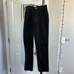 Abercrombie & Fitch 90s Straight Ultra High Rise Curve Love Black Jeans